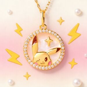 Wink & Shine Pikachu-Inspired Necklace Shell + Zircon Magic!